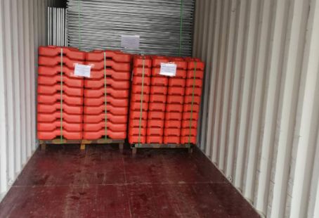 Cerca temporária com elos de corrente